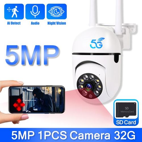 5g Wifi Surveillance Cameras 5mp Ip Camera Ir Full Color Night Vision Security Protection Motion Cctv Outdoor Waterproof Cameras