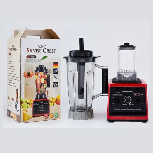 silver crest 3l Big Commercial 2 In 1  Blender With 9525 Motor - Red