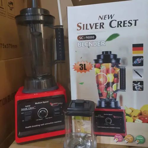 silver crest 3l Big Commercial 2 In 1  Blender With 9525 Motor - Red
