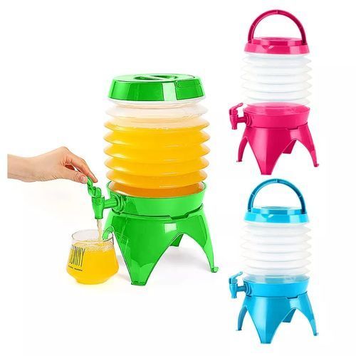 9L Collapsible Juice Beverage Dispenser Tub Water Container With Tap- White