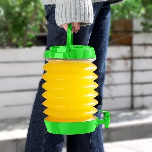 9L Collapsible Juice Beverage Dispenser Tub Water Container With Tap- White