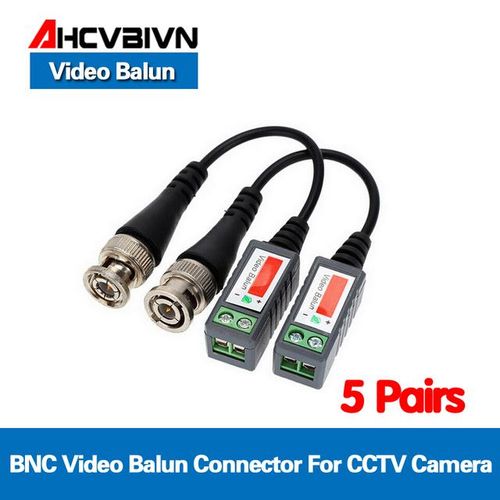 10pcs/5 Pairs Abs Plastic Cctv Video Balun Cctv Accessories Passive Transceivers 2000ft Distance Utp Balun Bnc Cable Cat5 Cable