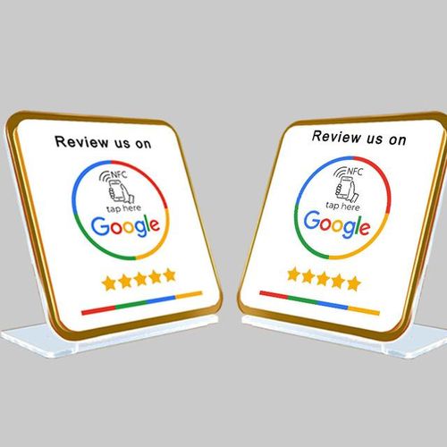 Google Review Nfc Stand 13.56mhz Nfc Display Stand Nfc Menu For Order Can Be Customized Logo