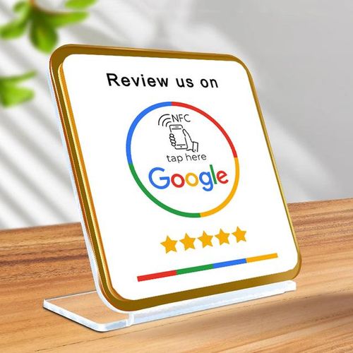 Google Review Nfc Stand 13.56mhz Nfc Display Stand Nfc Menu For Order Can Be Customized Logo