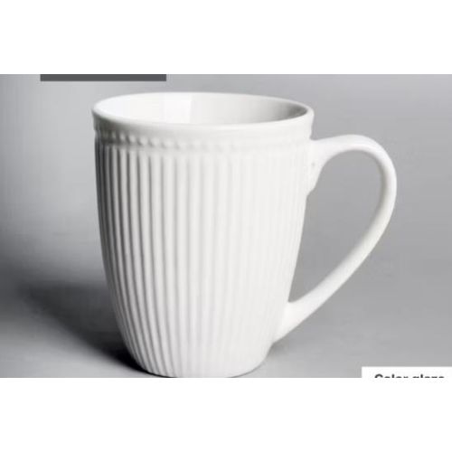 Elegant Ceramic 12 Pieces Cups Set-White