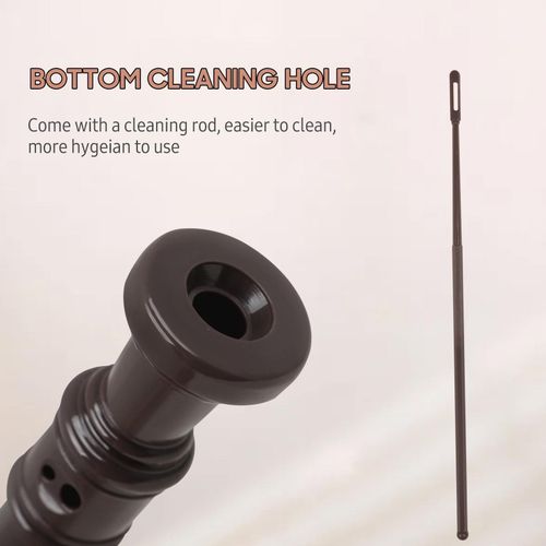 J32 ABS Soprano Descant Recorder German Style 8 Holes G Key Fingering Recorder Instrument with Cleaning Rod for Kids Adults NO5137