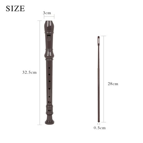 J32 ABS Soprano Descant Recorder German Style 8 Holes G Key Fingering Recorder Instrument with Cleaning Rod for Kids Adults NO5137