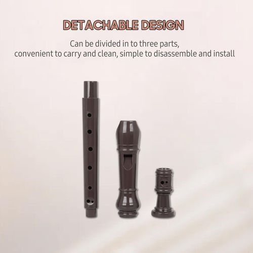 J32 ABS Soprano Descant Recorder German Style 8 Holes G Key Fingering Recorder Instrument with Cleaning Rod for Kids Adults NO5137