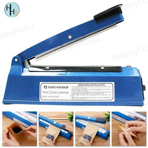 Impulse Heat Sealer Plastic Film Sealing Machine 150mm - Blue