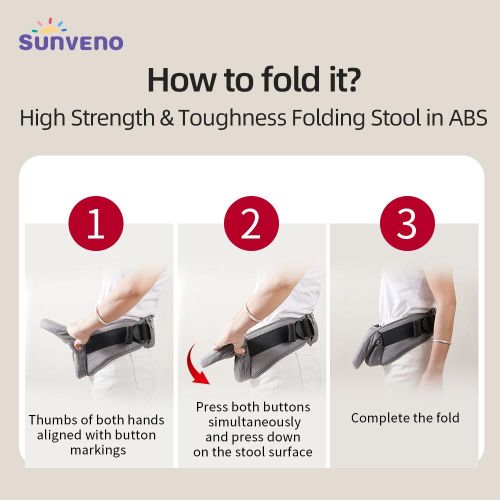 SUNVENO Multifunctional Foldable Baby Waist Stool Seat, Portable Baby Carrier