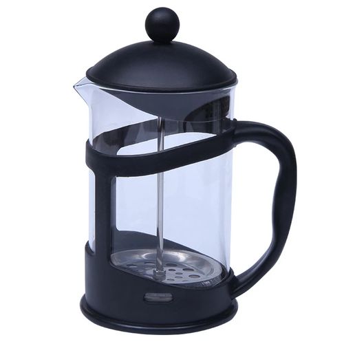 French Press Coffee Espresso Tea Maker Plunger- Transparent