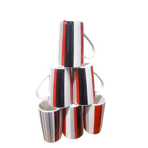 12 Pieces Multi-print Of  Coffee Tea Cups  Mugs- White.