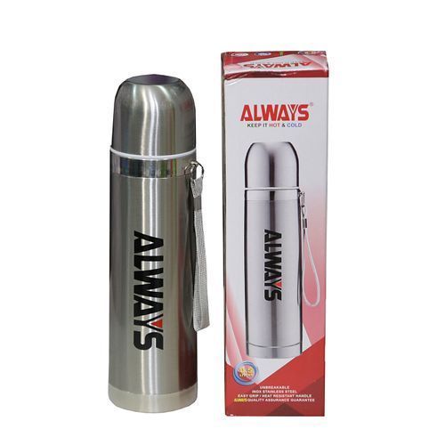 Always Hot & Cold Stainless Steel Flask, 0.5L - Silver