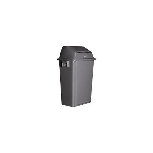 50L Plastic Swing Lid Wastebin - Grey