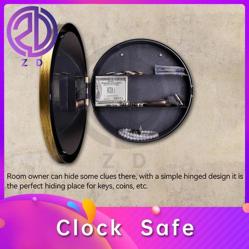 Clock The Real Clock Visual Confusion Unlock Box Have 3 Compartments Secrete Hidden Storage Clues Escape Game Room Props