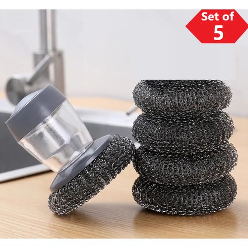 Kitchen  Dishwashing Pot Brush/Cleaning Brush-With 4 Replacement Brushes