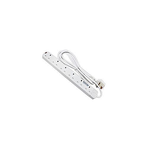 Power King Bundle of Flat Iron, Scarlet Kettle 2 ltr & 6Way Extension Cable - Silver