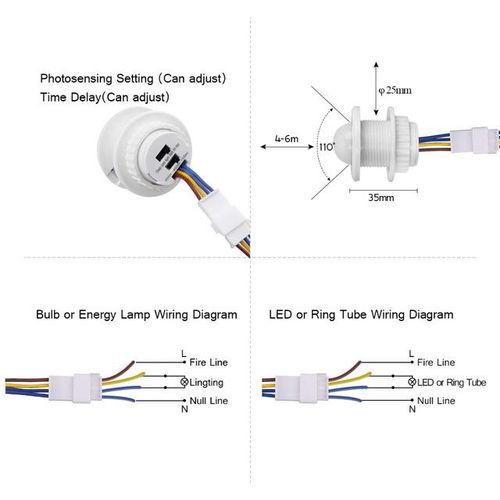 Mini Switch Sensor Smart Switch Led 110v 220v Auto On Off For Zigbee Motion Sensor Home Automation