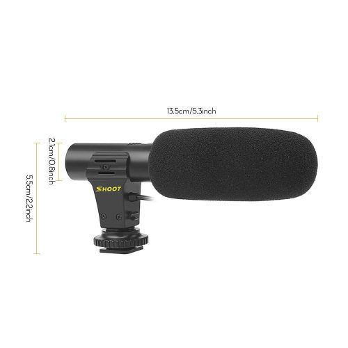 SHOOT XT-451 Portable Condenser Stereo Microphone Mic - black My