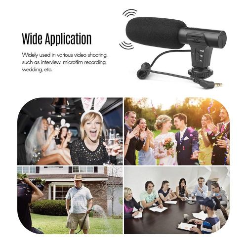 SHOOT XT-451 Portable Condenser Stereo Microphone Mic - black My