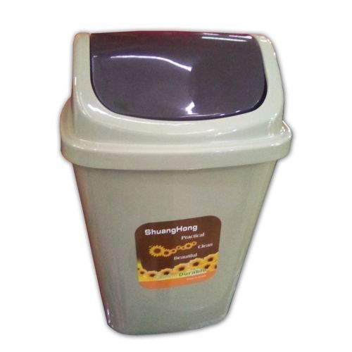 Nice Small In And Out Waste Bin With Its Cover - Cream/gray