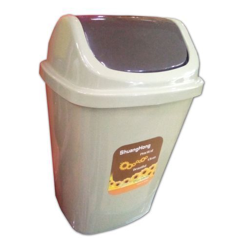 Nice Small In And Out Waste Bin With Its Cover - Cream/gray