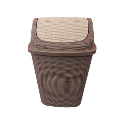 Nice Small In And Out Waste Bin With Its Cover - Cream/gray