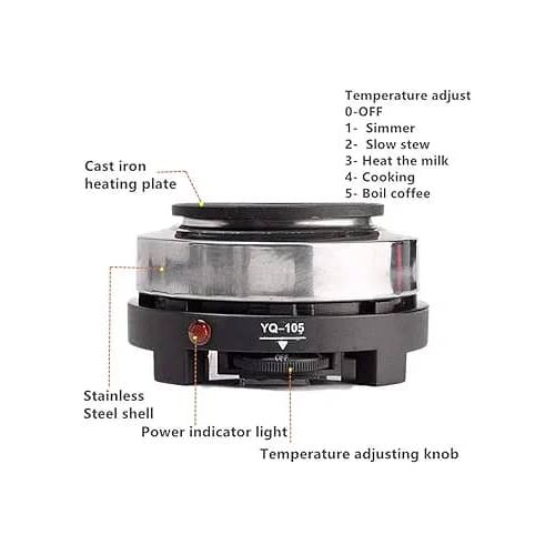 Mini Portable Travel Electric Stove-Black