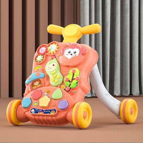 Baby Push Walkers Music Learning Toy Gift For 1 2 3 Pink