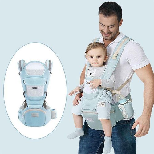 Ergonomic Baby Carrier Backpack Infant Baby Wrap Blue