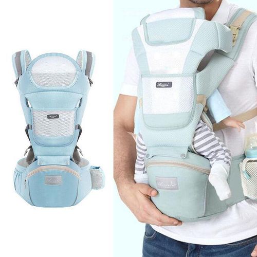 Ergonomic Baby Carrier Backpack Infant Baby Wrap Blue