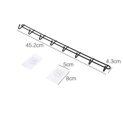 Black Punch-free Eight-hook Storage Rack