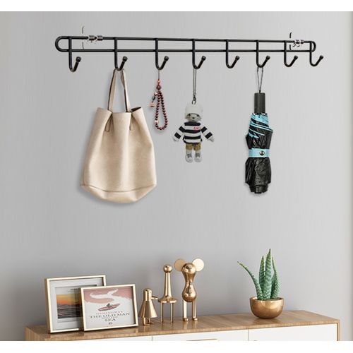 Black Punch-free Eight-hook Storage Rack