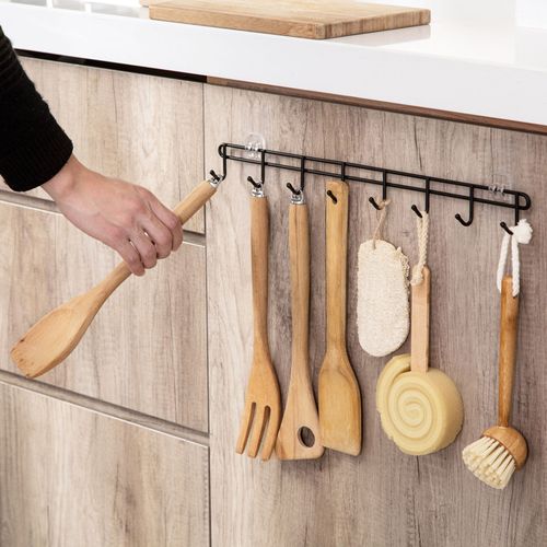 Black Punch-free Eight-hook Storage Rack