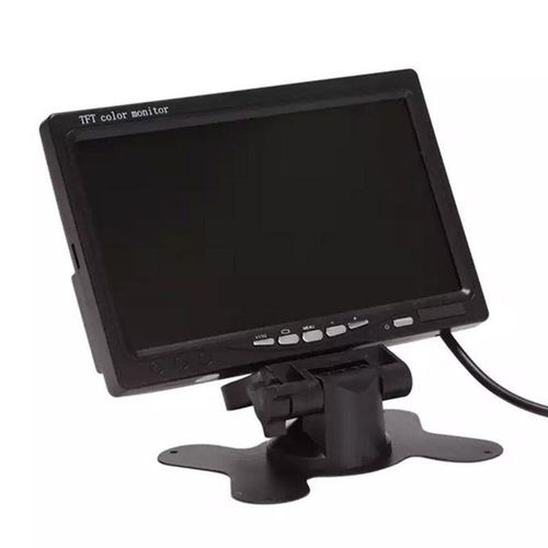 7 Inch HD Monitor Display Screen TFT Car Screen Monitor HD 1024x600 Display AV Input Built-in Speaker For Trucks Bus RV Trailer Reverse Rear View Backup Camera