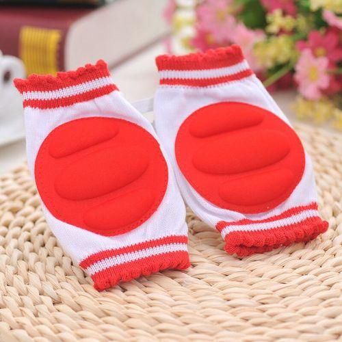 Baby Kneepad Cozy Cotton Breathable Sponge Children Knee Pads Learn To Walk Best Protection Crawling Leggings PadRed