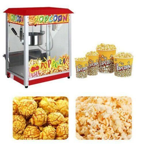 Commercial Electric Popcorn Maker Machine Movie Popcorn 1300W - Roof Top- Multi-color.