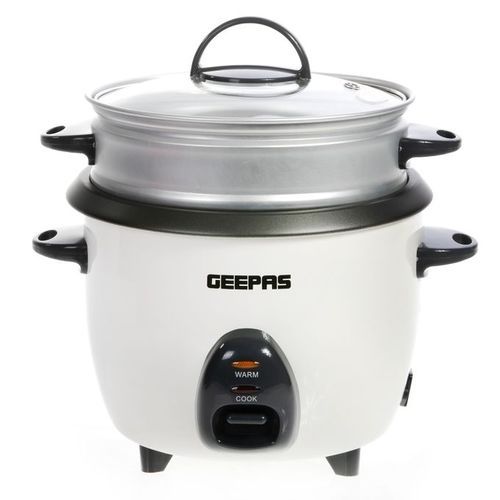 Geepas 3 In 1 Multifunction Electric Rice Cooker 1.5Litre - White