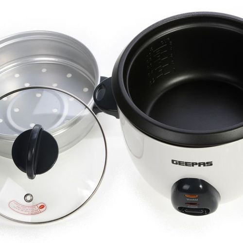Geepas 3 In 1 Multifunction Electric Rice Cooker 1.5Litre - White
