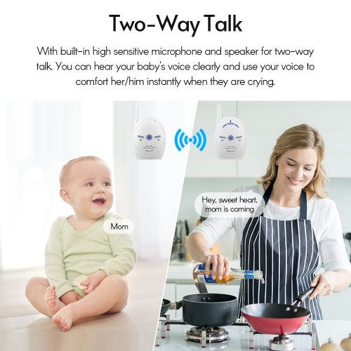 2.4G Wireless Audio Baby Monitor Max. 200M Transmission