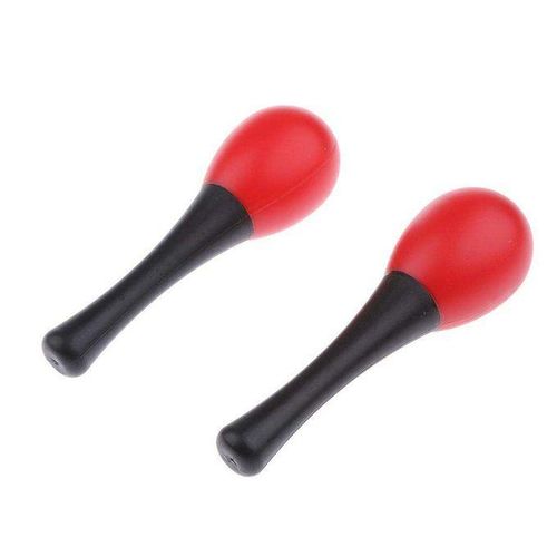 Pack Of 2 Wooden Maracas Sand Shaker Hand Percussion Red For Kids Red