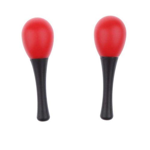 Pack Of 2 Wooden Maracas Sand Shaker Hand Percussion Red For Kids Red