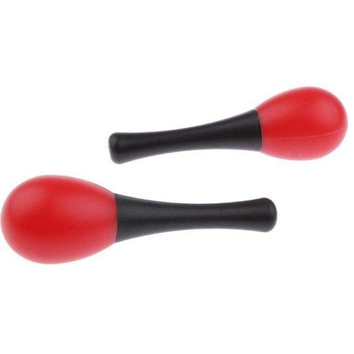 Pack Of 2 Wooden Maracas Sand Shaker Hand Percussion Red For Kids Red