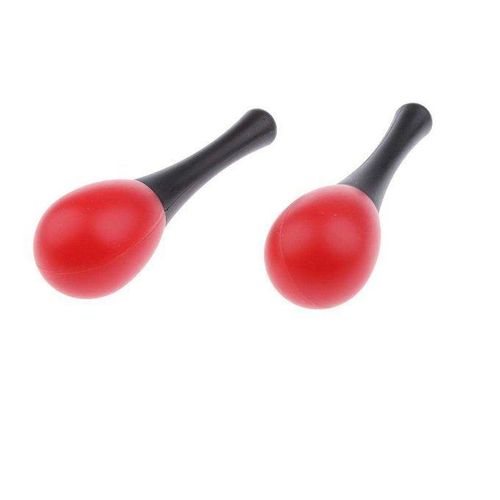 Pack Of 2 Wooden Maracas Sand Shaker Hand Percussion Red For Kids Red