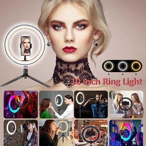 26cm 10 Inch Selfie Ring LED Light With Stand Tripod Photography Studio Ring Lamps