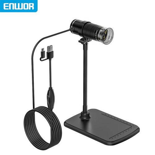 Digital Microscope 3in1 Type-C Usb Magnification 50x-1000x Portable Camera Snake Stand For Phones Pc 8 Leds