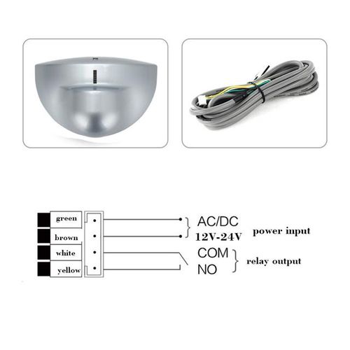 24g 3.5m Detection 4x2m Covering Automatic Gate Door Microwave Motion Sensor Sliding Swing Door Sensor