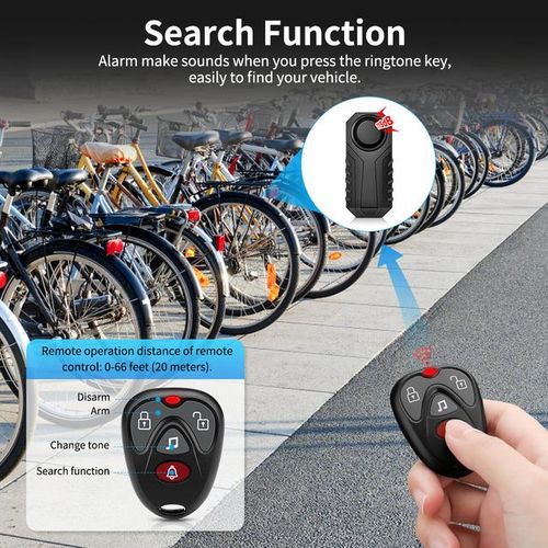 Camaroca Wireless Alarm Ip55 Waterproof Motorcycle Bike Alarm Remote Control Anti Theft Security Protection Smart Home