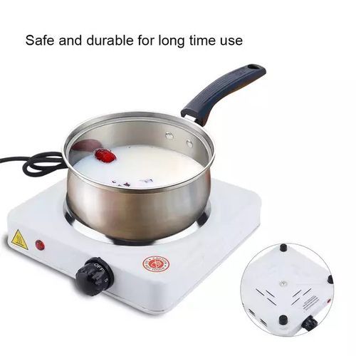 Solid Single Electric Hotplate - White