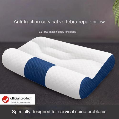 Special Traction Cervical Pillow For Adults - 50*30cm -Whit& Blue